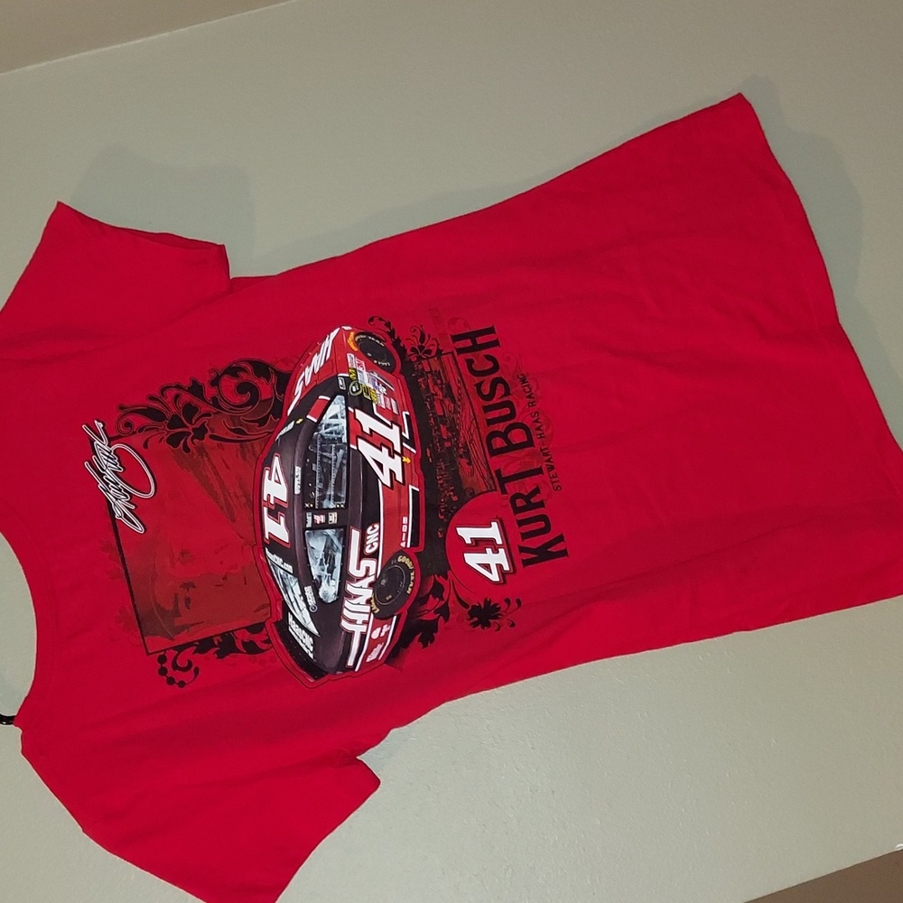 Chase Authentics Kurt Busch Nascar Racing Shirt Red Medium